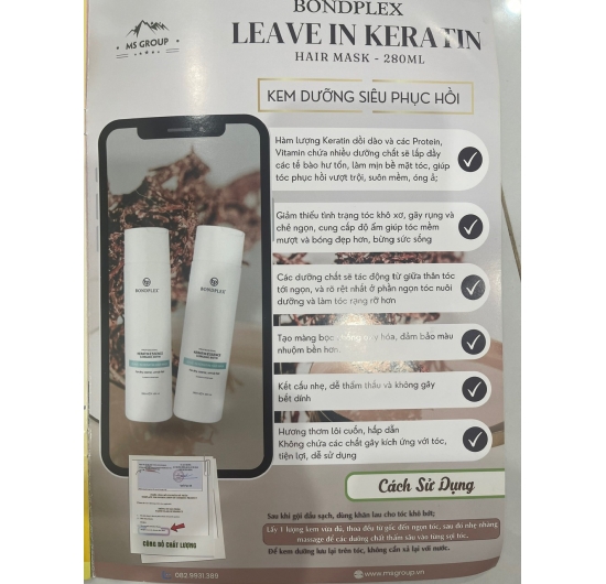 Kem Dưỡng Siêu Phục Hồi Bondplex Leave In Keratin